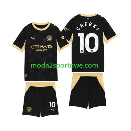 Koszulka Manchester City Rayan Cherki 10 Dziecięcy Wyjazdowe Stroje Piłkarskie 2026/27 Krótki Rękaw